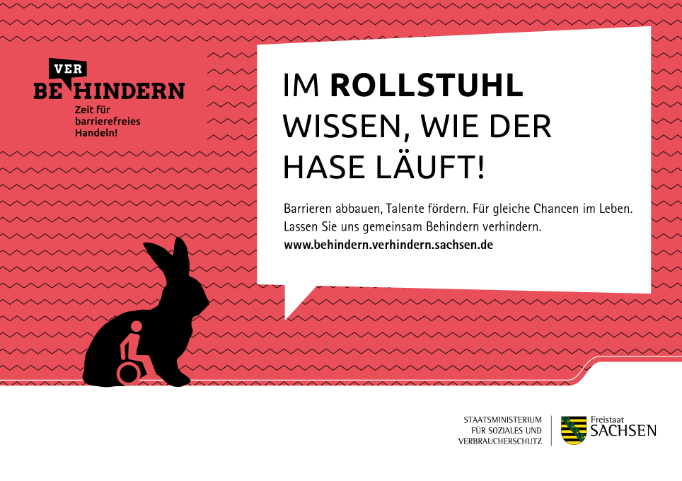 Heimrich & Hannot  Corporate Agentur Kampagne im Rollstuhl wissen, wie der Hase läuft!