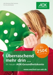 Heimrich & Hannot Werbeagentur Kampagne AOK Rheinland-Pfalz/Saarland Überraschend mehr drin