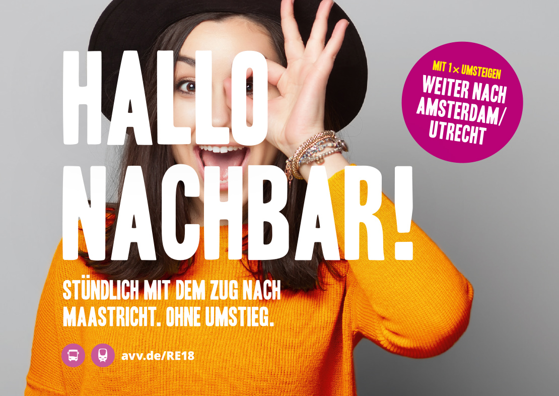 Heimrich & Hannot Corporate Design AVV Plakat-Kampagne Hallo Nachbar